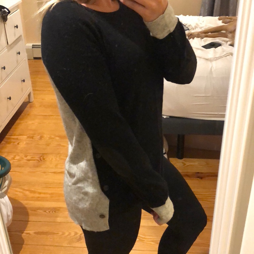 J. Crew two toned sweater with elbow patches